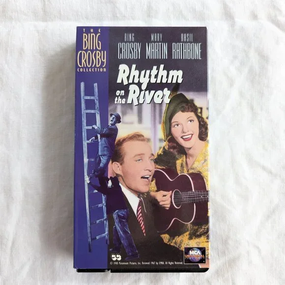 3/$15 Rhythm on the River (1940) VHS tape Bing Crosby Mary Martin - Picture 2 of 6